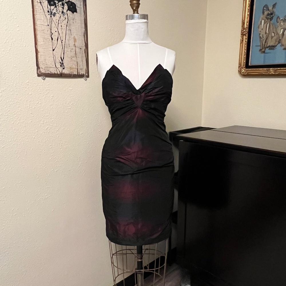 All Saints Red/Black Cocktail Dress size US 4